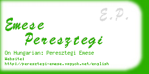 emese peresztegi business card